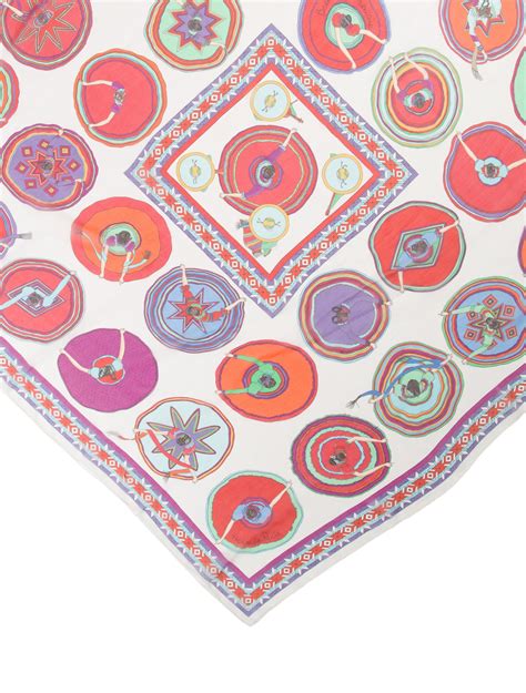 Hermès Belles du Mexique Silk Mousseline Scarf 